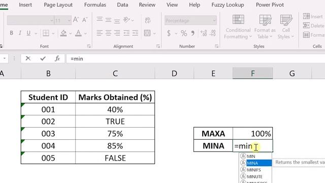 MAX, MIN, MAXA, MINA, LARGE, SMALL Function or Formula in Excel | Beginners Tutorial | Learn Excel смотреть онлайн