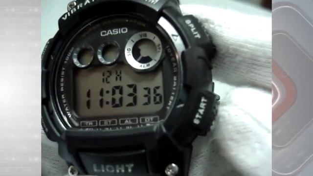 How to set time on Casio W-735H manual 3416 смотреть онлайн