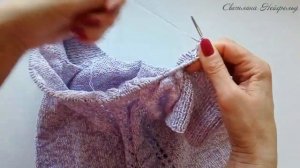 РЕГЛАН СНИЗУ Убавление петель в регланных линиях