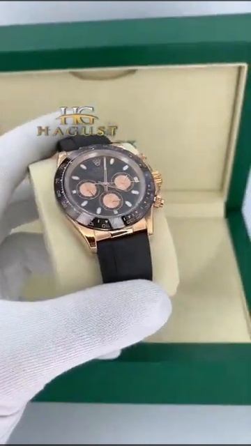 Обзор на мужские часы Rolex Oyster Perpetual Daytona Black/Gold для интернет-магазина HAGUST смотреть онлайн