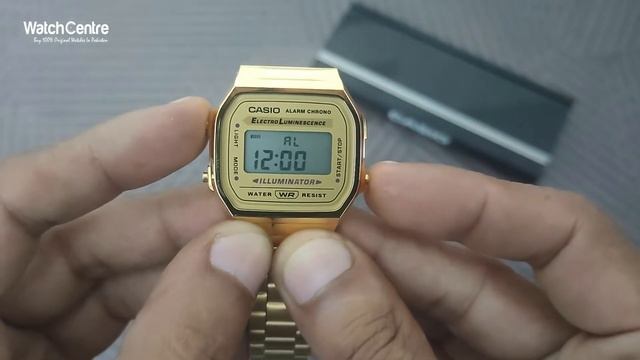 Casio A168WG 9W Golden Vintage Digital Watch Review In Stainless Steel Chain & Retro Style