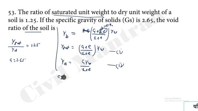 The ratio of saturated unit weight to dry unit weight of a soil is 1.25. If the specific gravity of смотреть онлайн
