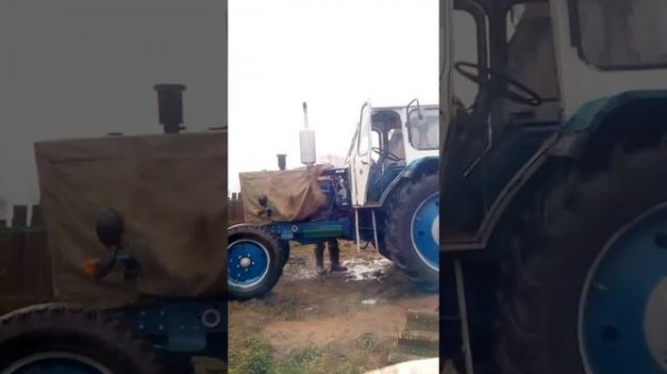 Запуск трактора юмз