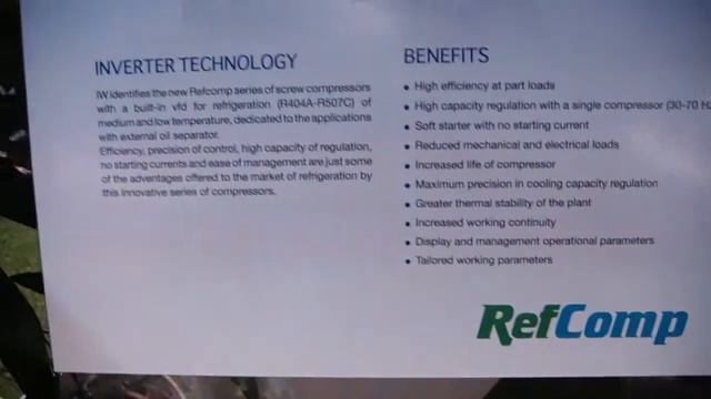 RefComp refrigeration screw compressor with inverter смотреть онлайн