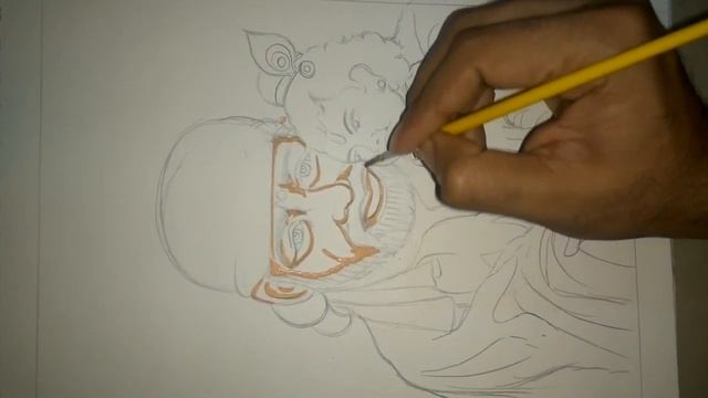 Janmashtami special/ A beautiful painting of Sai Baba holding cute little krishna смотреть онлайн