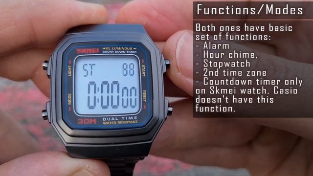 Casio W-800H Vs Skmei 1337 Comparison And Review #Casio #casiowatch #skmei #skmeiwatch #gedmislagun