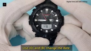 Casio G-Shock GA-800 Time setting tutorial | TrendWatchLab
