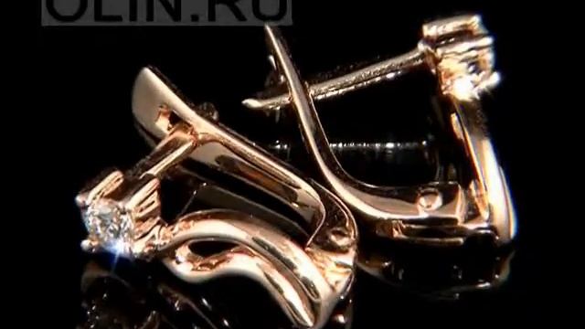 Серьги золотые с бриллиантами смотреть онлайн