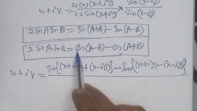 If u+iv=cot(x+iy); v=-sinh2y/(cosh2y-cos2x) смотреть онлайн