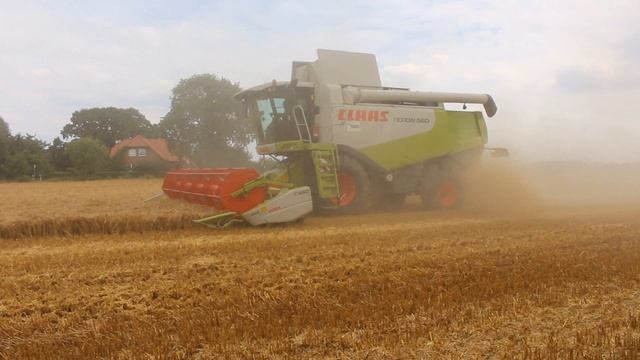 Gerste Dreschen 2016 Claas Lexion 560 {SOUND} смотреть онлайн