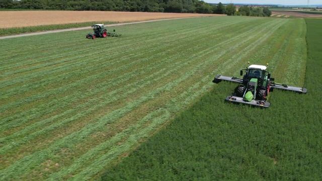 Fendt Slicer Mähwerk | Fendt 313 Vario und Fendt GT 370 | Land und Technik TV смотреть онлайн