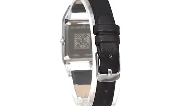 Anne Klein Women's AK 1479BKDB Diamond Accented Dial Black Leather Strap Watch смотреть онлайн