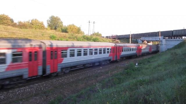 ЭР2-1338 на перегоне Хомяково - Тула-1 МСК ж.д. смотреть онлайн