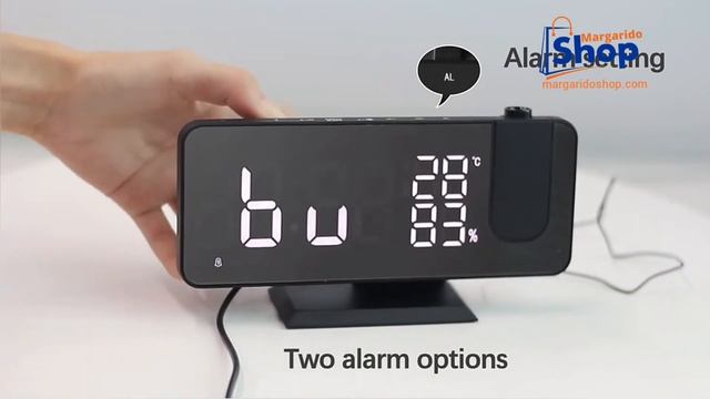 Relógio Despertador Inteligente Digital de Mesa com Projeção смотреть онлайн