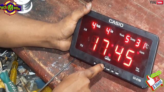 Digital LED Wall Clock Time Setting  CASIO CX 2158  BanglaTutorial ডিজিটাল ঘড়ি Time সেটিং এর নিয়ম