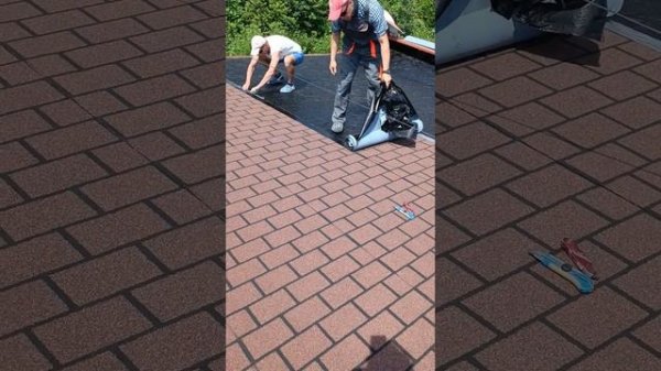 Монтаж рулонной черепицы ТЕХНОНИКОЛЬ