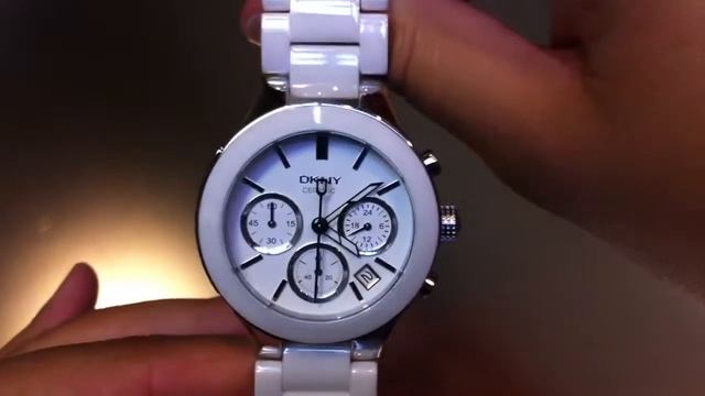 Women's DKNY Ceramic Chronograph Watch NY4912 смотреть онлайн