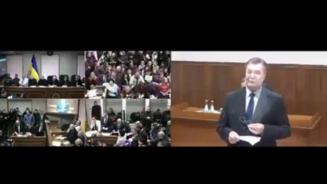 3/21 Допрос Януковича частями по 15 минут Часть 3 до перерыва смотреть онлайн