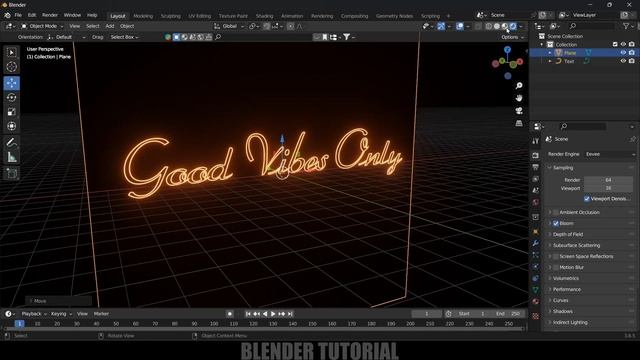 Neon Text Effect | Blender tutorial for Beginners смотреть онлайн