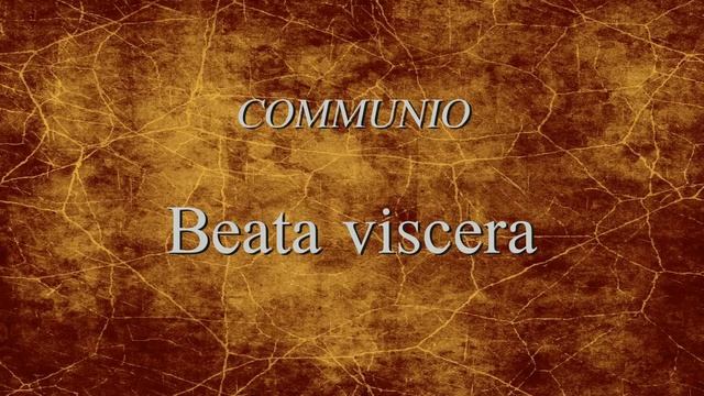 Communio "Beata viscera" смотреть онлайн