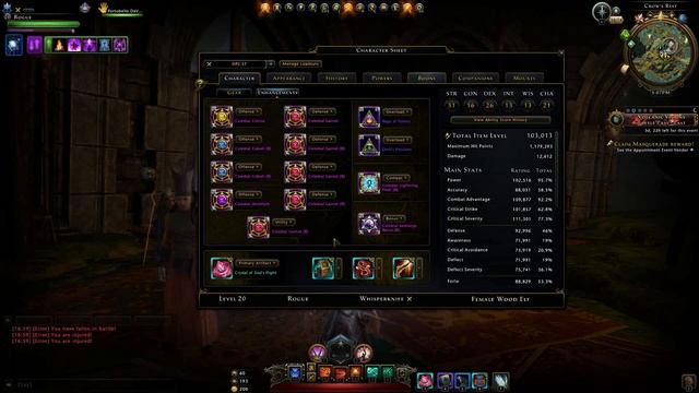 Neverwinter - M30 Rogue Whisperknife Endgame Build with Max Damage Stats! - Pirates' Skyhold