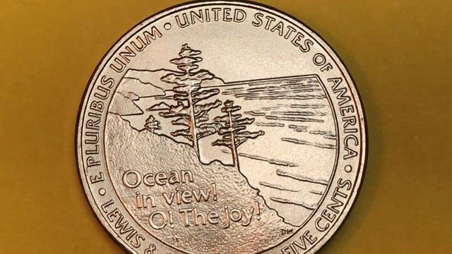 Lewis & Clark US Nickel 2005 - Ocean In View - United States Westward Expansion 5 Cents Coins смотреть онлайн