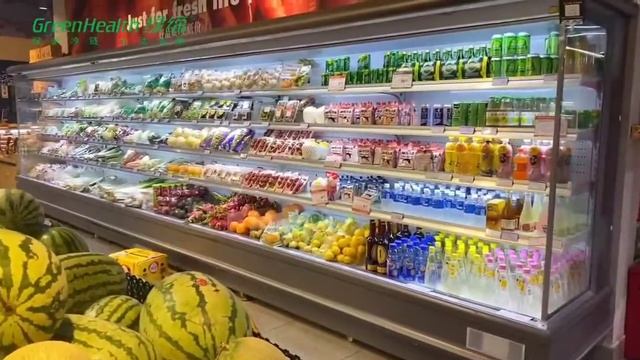 Customized Multi Shelves Wall Mounted Refrigerator Open Display Fridge смотреть онлайн