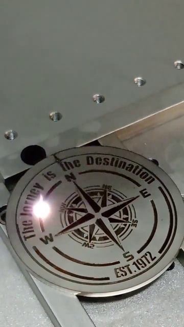 Laser engraving test to then apply polishing to stainless steel 304. смотреть онлайн