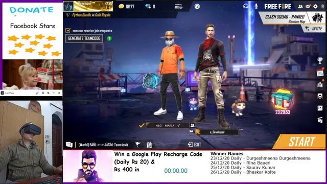 Garena Free Fire |Oculus Rift S VR | Daily Giveaway | Live Stream | Hindi смотреть онлайн