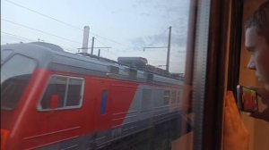 Поездка на электропоезде ЭТ4А.От Балтийского вокзала до Ленинского Проспекта.Съёмка 01.06.2024.