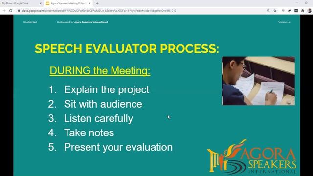 AGORA SPEAKERS INTERNATIONAL - Role - Speech Evaluator смотреть онлайн