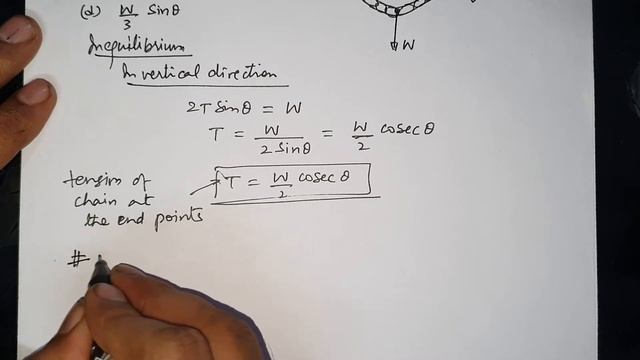 IIT- JEE | A flexible chain of weight W hangs b/w two fixed points A and B at the same level . The смотреть онлайн