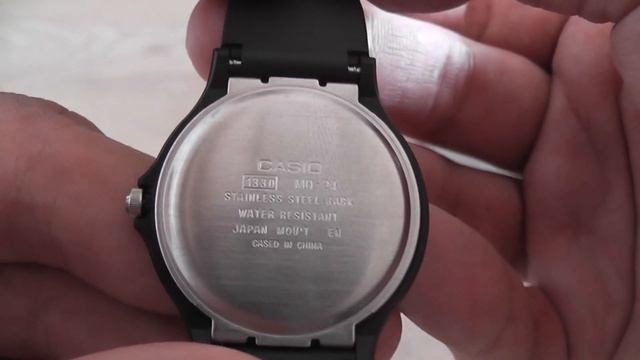 Casio thin analog watch MQ-24-7B смотреть онлайн