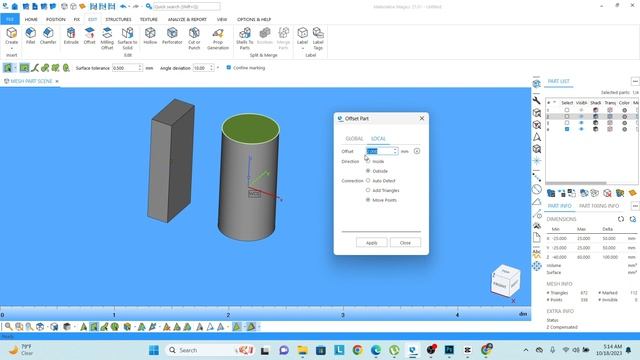 How To Create Form, Extrude, Offset In Materialise Magics - Beginners Tutorial
