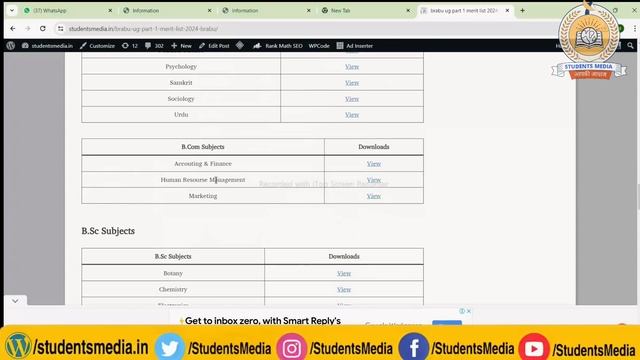 brabu merit list 2024: brabu ug merit list 2024 जारी, ऐसे देखे अपना नाम, Intimation Letter Download смотреть онлайн