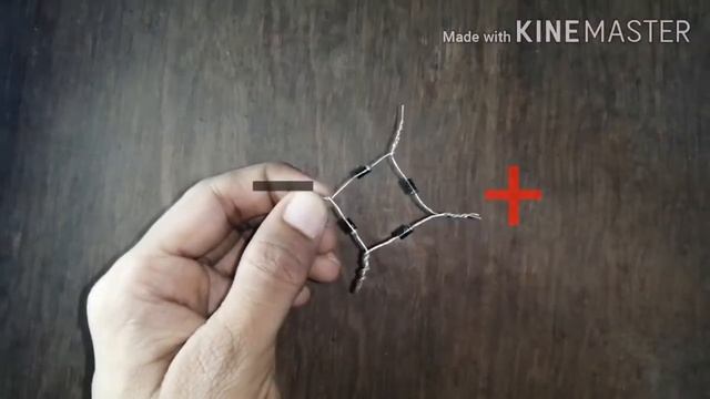 How to do or convert ac to dc converter or make Bridge rectifier by using IN4007 Diode and one capa смотреть онлайн