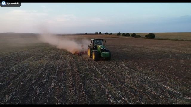 Drone View:John Deere 6190R & Horsch Joker 5RT (Дисковане на слънчоглед)-Bulgaria Seslav.|DJI| смотреть онлайн