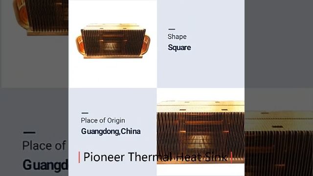 Pioneer Thermal Copper Heat Pipe Heat Sink Manufacturer Custom Heat Sink Solution смотреть онлайн