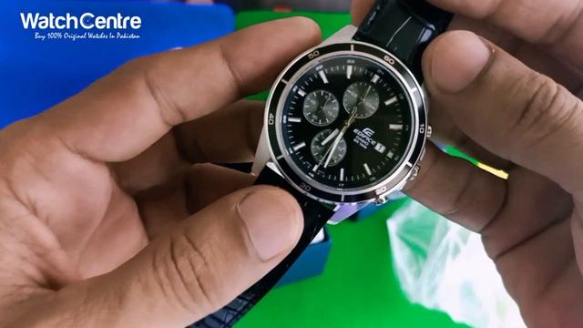 Casio Edifice EFR 526L-1AV Men's Chronograph Dress Watch in Black Leather Strap Review смотреть онлайн