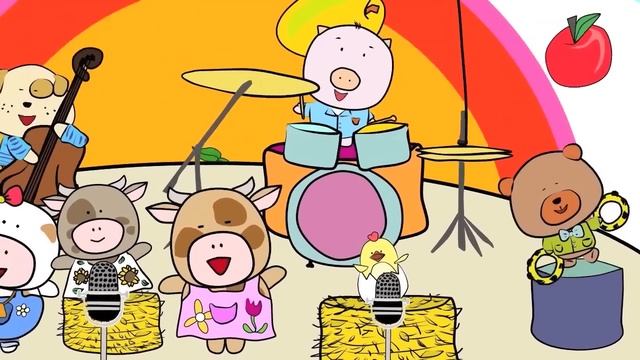 Rainbow colors song + 10 other great kids songs! | Kids Song Compilation | The Singing Walrus смотреть онлайн
