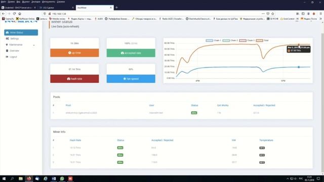 Innosilicon T3+57 // Замер реального потребления