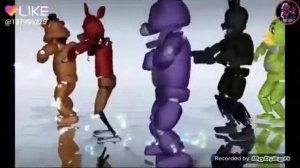 Танец аниматроников под песню "опа ганам стайл".