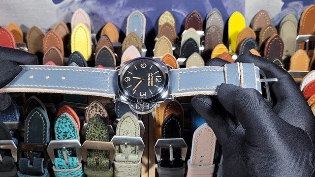Panerai 47mm Strap "Grey Ghost" Handmade, Extra Long 140-80 on Luminor Marina PAM00372 смотреть онлайн