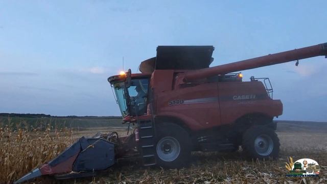 Комбайном Case IH 5140 убираем кукурузу посеяной по глубокой рыхлений! смотреть онлайн