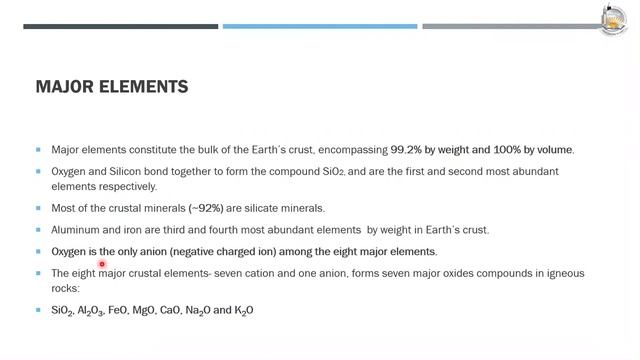 Major and Minor elements - Geochemistry смотреть онлайн