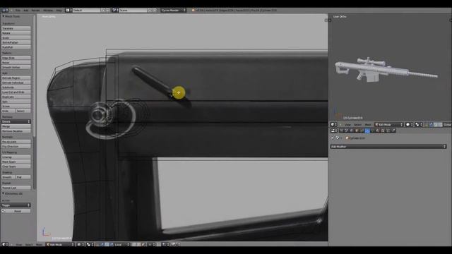 Barrett M107 - blender 3D speed model смотреть онлайн