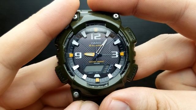Casio AQ-S810W - Setting Time And Date Tutorial