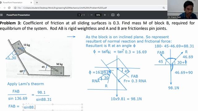 Problem 3- Friction/Engineering Mechanics смотреть онлайн