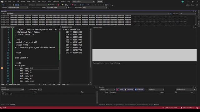 Arithmetic Operation of Assembly Language Using MASM (Microsoft Macro Assemble) - BPR смотреть онлайн