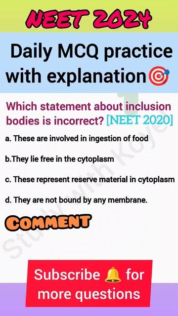 Biology MCQ practice with EXPLANATION #neet2024 #shorts #dailyquiz #biologymcqforneet #youtubeshort смотреть онлайн